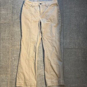 Duluth Trading Co Tan Flare Women's Jeans Khakis